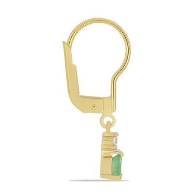 BULK EMERALD GEMSTONE DROP EARRINGS IN GOLD PLATED 925 SILVER – WHOLESALE JEWELRY SUPPLIER